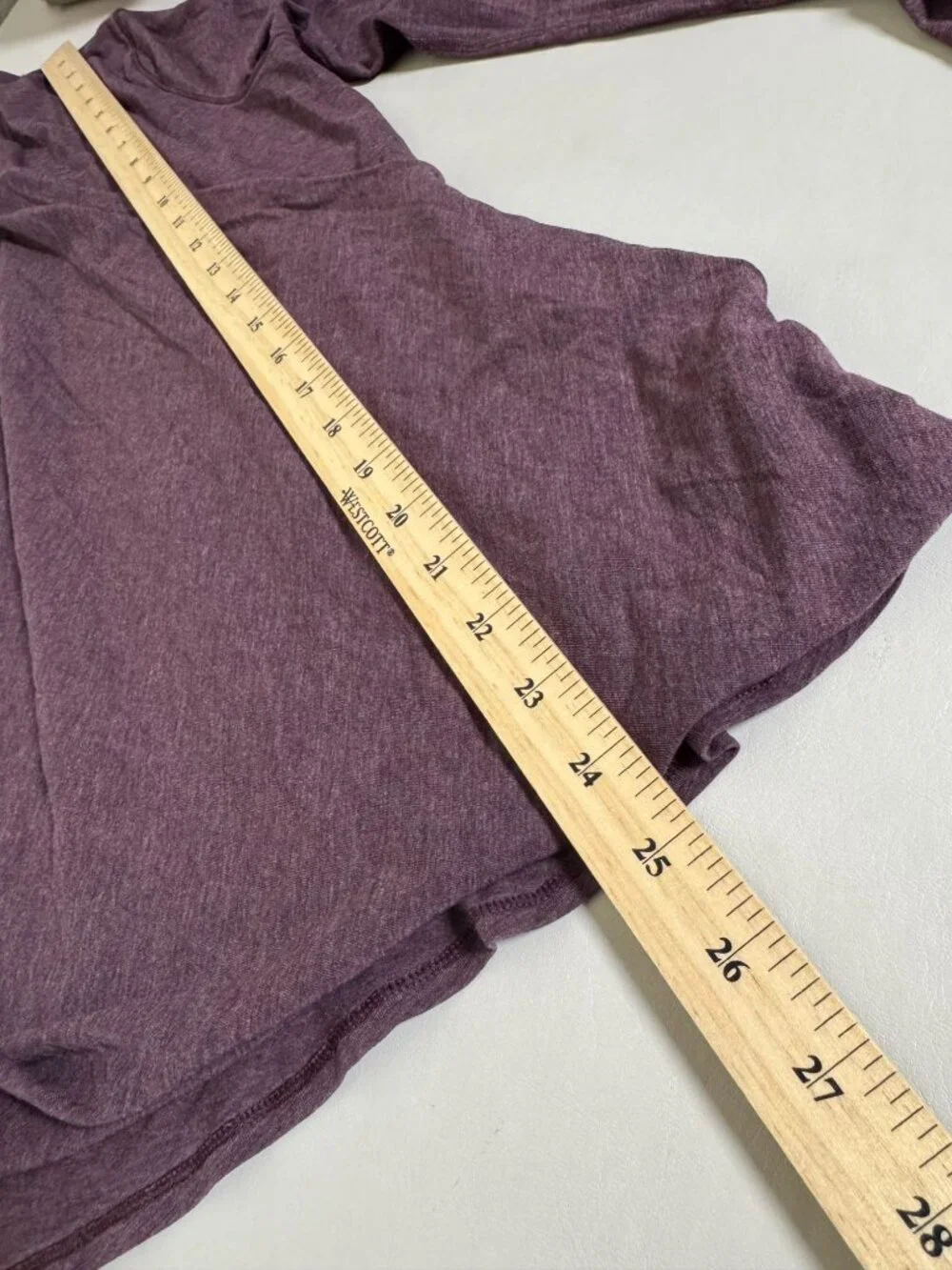Lululemon Faux Wrap Long Sleeve Purple Top Women Size 6 Stretch Burgundy relaxed